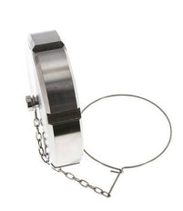 Hutmutter Rd110 X 1/4'' DN 80 Edelstahl 1.4404 NBR DIN 11851 FDA 21 mit Kette