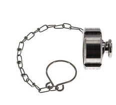 Hutmutter Rd34 X 1/8'' DN 15 Edelstahl 1.4301 NBR DIN 11851 FDA 21 mit Kette