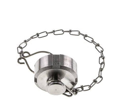 Hutmutter Rd34 X 1/8'' DN 15 Edelstahl 1.4301 NBR DIN 11851 FDA 21 mit Kette