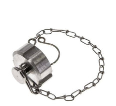 Hutmutter Rd34 X 1/8'' DN 15 Edelstahl 1.4301 NBR DIN 11851 FDA 21 mit Kette