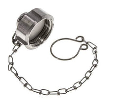 Hutmutter Rd34 X 1/8'' DN 15 Edelstahl 1.4301 NBR DIN 11851 FDA 21 mit Kette