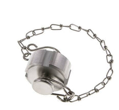 Hutmutter Rd28 X 1/8'' DN 10 Edelstahl 1.4301 NBR DIN 11851 FDA 21 mit Kette