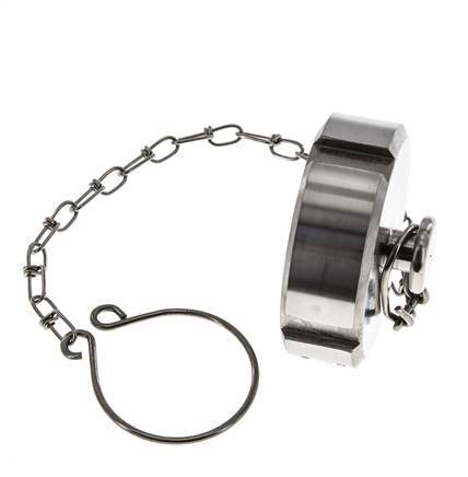 Hutmutter Rd52 X 1/6'' DN 25 Edelstahl 1.4404 NBR DIN 11851 FDA 21 mit Kette