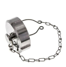 Hutmutter Rd52 X 1/6'' DN 25 Edelstahl 1.4404 NBR DIN 11851 FDA 21 mit Kette