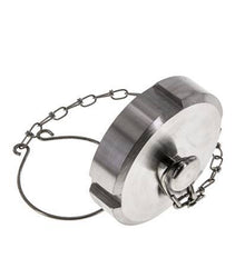 Hutmutter Rd65 X 1/6'' DN 40 Edelstahl 1.4301 NBR DIN 11851 FDA 21 mit Kette