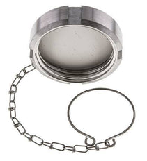 Hutmutter Rd65 X 1/6'' DN 40 Edelstahl 1.4301 NBR DIN 11851 FDA 21 mit Kette