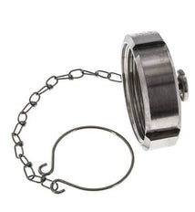 Hutmutter Rd58 X 1/6'' DN 32 Edelstahl 1.4404 NBR DIN 11851 FDA 21 mit Kette