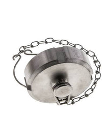 Hutmutter Rd58 X 1/6'' DN 32 Edelstahl 1.4404 NBR DIN 11851 FDA 21 mit Kette