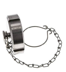 Hutmutter Rd58 X 1/6'' DN 32 Edelstahl 1.4404 NBR DIN 11851 FDA 21 mit Kette