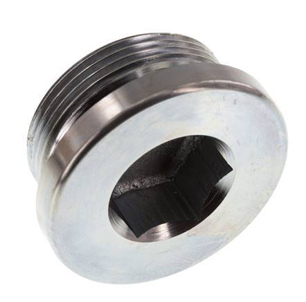 Plug M42 X 2 Steel NBR with Internal Hex 250bar (3512.5psi)