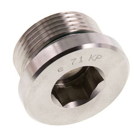 Plug M33 X 2 Stainless steel FKM with Internal Hex 400bar (5620.0psi)
