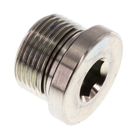 Plug M22 X 1.5 Steel NBR with Internal Hex 400bar (5620.0psi) [2 Pieces]