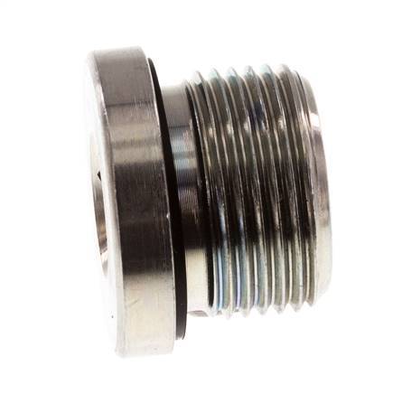 Plug M22 X 1.5 Steel NBR with Internal Hex 400bar (5620.0psi) [2 Pieces]