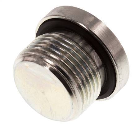 Plug M22 X 1.5 Steel NBR with Internal Hex 400bar (5620.0psi) [2 Pieces]