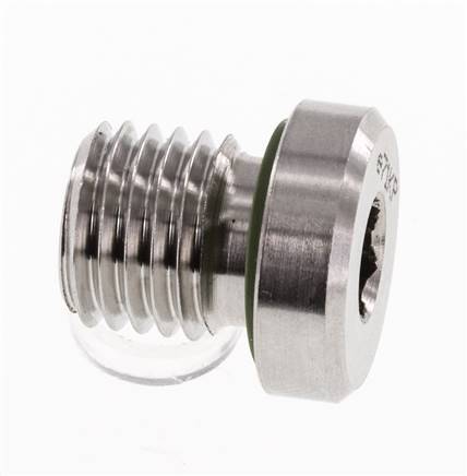 Stecker M12 X 1.5 Edelstahl FKM mit Innensechskant 400bar (5620.0psi)