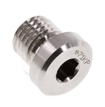Stecker M12 X 1.5 Edelstahl FKM mit Innensechskant 400bar (5620.0psi)