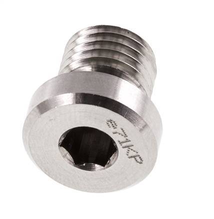 Stecker M12 X 1.5 Edelstahl FKM mit Innensechskant 400bar (5620.0psi)