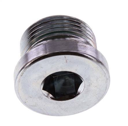 Plug M22 X 1.5 Steel FKM with Internal Hex 400bar (5620.0psi) [2 Pieces]