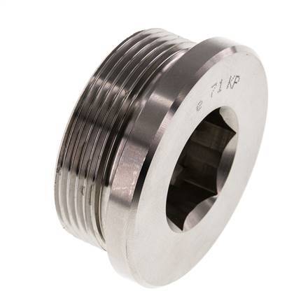 Stopfen M48 X 2 Edelstahl FKM mit Innensechskant 250bar (3512.5psi)