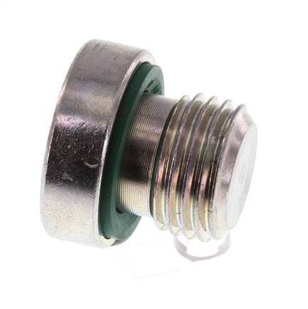 Plug M10 X 1 Steel FKM with Internal Hex 400bar (5620.0psi) [2 Pieces]