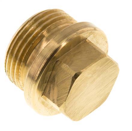 Stecker G1'' Messing mit Manschette und Außensechskant 16bar (224,8psi)