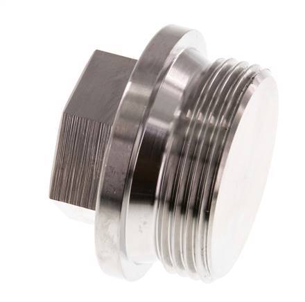 Stecker G1 1/4'' Edelstahl mit Manschette und Außensechskant 40bar (562.0psi)