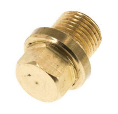 Plug G1/8'' Brass with Collar and External Hex 16bar (224.8psi) [5 Pieces]