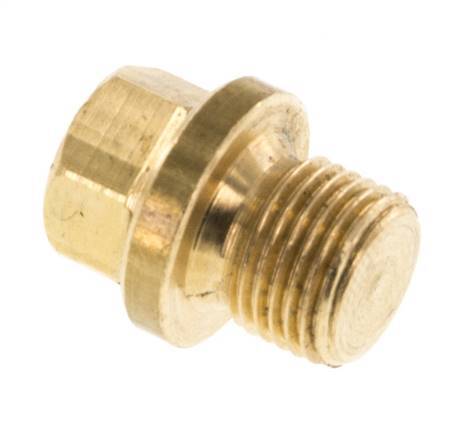 Plug G1/8'' Brass with Collar and External Hex 16bar (224.8psi) [5 Pieces]