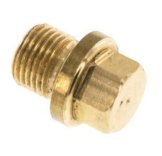 Plug G1/8'' Brass with Collar and External Hex 16bar (224.8psi) [5 Pieces]