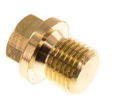Plug G1/4'' Brass with Collar and External Hex 16bar (224.8psi) [5 Pieces]
