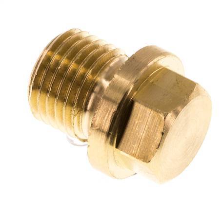 Plug G1/4'' Brass with Collar and External Hex 16bar (224.8psi) [5 Pieces]