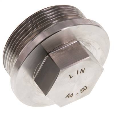 Stopfen G2'' aus Edelstahl mit Manschette und Außensechskant 40bar (562.0psi)