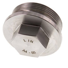 Plug G2'' Stainless steel with Collar and External Hex 40bar (562.0psi)