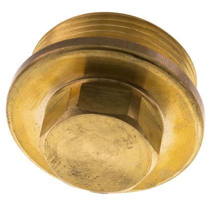 Stecker G1 1/2'' Messing mit Manschette und Außensechskant 16bar (224.8psi)