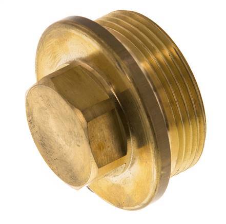 Stecker G1 1/2'' Messing mit Manschette und Außensechskant 16bar (224.8psi)
