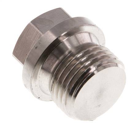 Stopfen G1/2'' aus Edelstahl mit Manschette und Außensechskant 40bar (562.0psi)