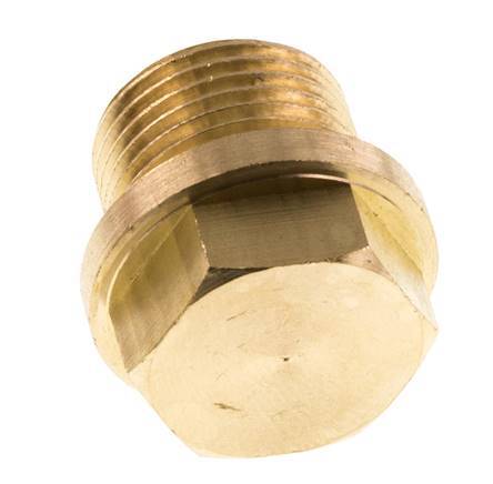 Plug G3/8'' Brass with Collar and External Hex 16bar (224.8psi) [2 Pieces]