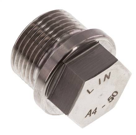 Stopfen G3/4'' aus Edelstahl mit Manschette und Außensechskant 40bar (562.0psi)