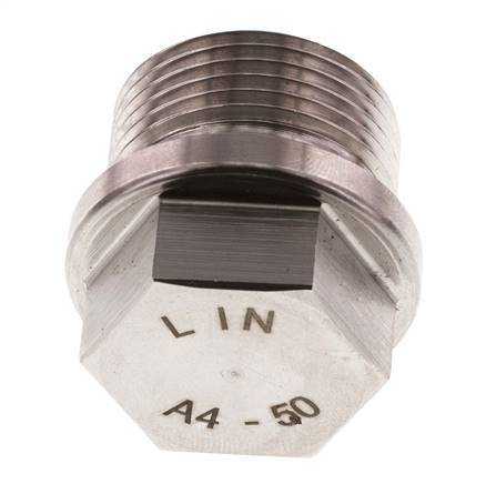 Stopfen G3/4'' aus Edelstahl mit Manschette und Außensechskant 40bar (562.0psi)