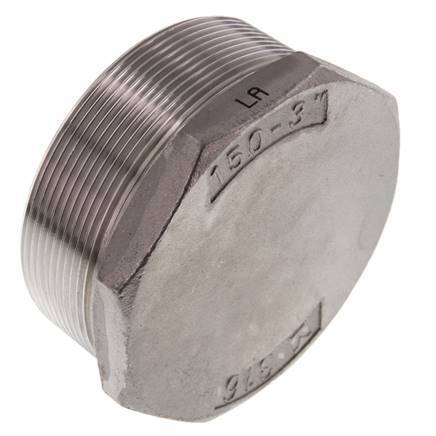 Stopfen R3'' Edelstahl mit Außensechskant 16bar (224.8psi)
