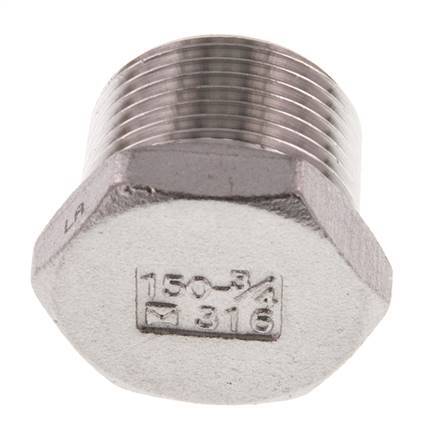 Stopfen R3/4'' Edelstahl mit Außensechskant 16bar (224.8psi) [2 Stück]