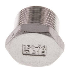 Stopfen R3/4'' Edelstahl mit Außensechskant 16bar (224.8psi) [2 Stück]