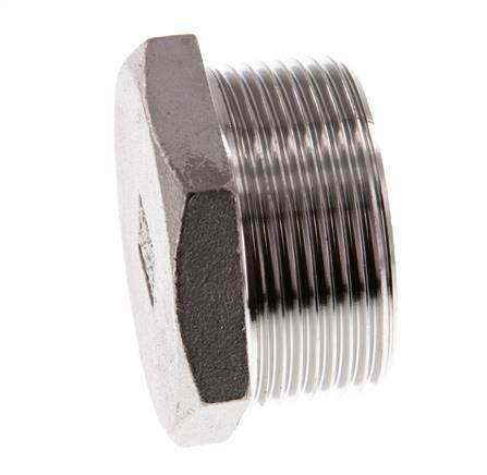 Stopfen R1 1/2'' Edelstahl mit Außensechskant 16bar (224.8psi)