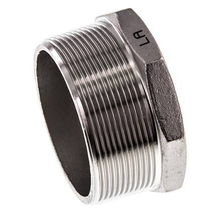 Stopfen R2 1/2'' Edelstahl mit Außensechskant 16bar (224.8psi)