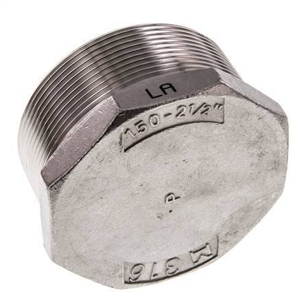 Stopfen R2 1/2'' Edelstahl mit Außensechskant 16bar (224.8psi)