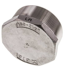 Stopfen R2 1/2'' Edelstahl mit Außensechskant 16bar (224.8psi)