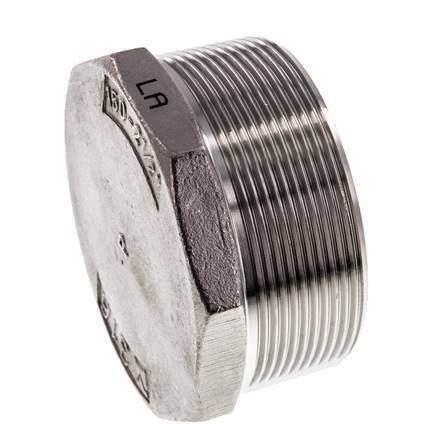 Stopfen R2 1/2'' Edelstahl mit Außensechskant 16bar (224.8psi)