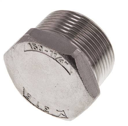 Stecker R1 1/4'' Edelstahl mit Außensechskant 16bar (224.8psi)