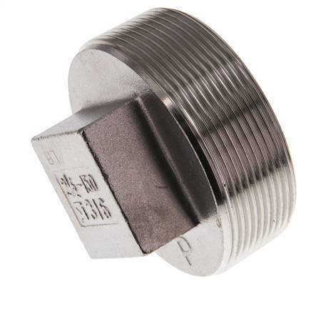 Stopfen R2 1/2'' Edelstahl mit Außenvierkant 16bar (224.8psi)
