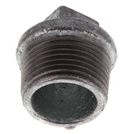 Plug R1'' Malleable cast iron with External Square 25bar (351.25psi) [5 Pieces]